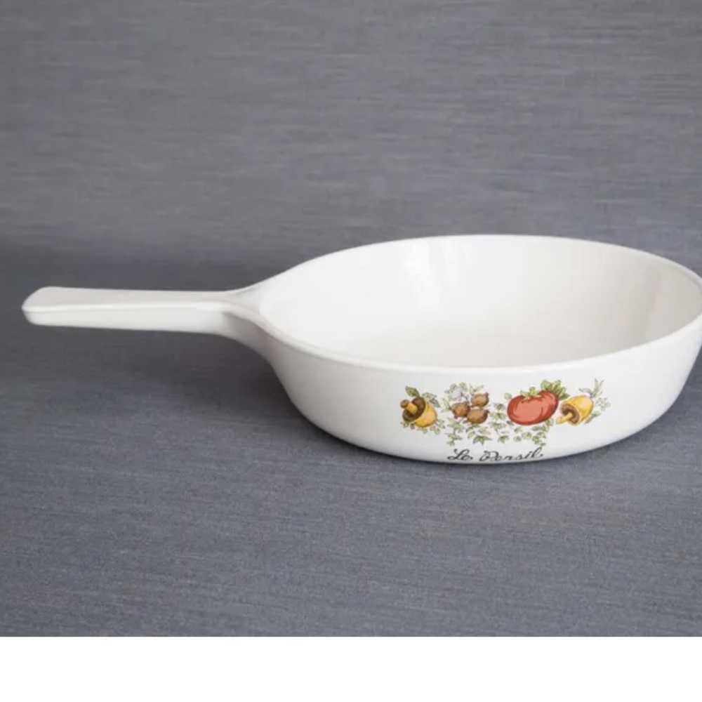 vintage CorningWare skillet,  "Spice of Life" collection